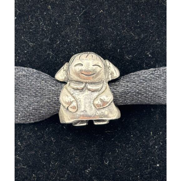 AUTHENTIC PANDORA 925 ALE STERLING SILVER LITTLE GIRL CHARM PENDANT 790375 - Picture 1 of 7